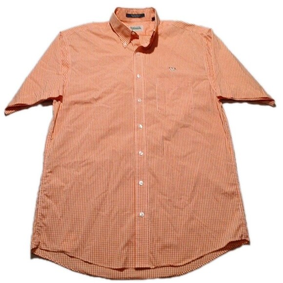 Stinson Other - Stinson Gingham Plaid Orange Shirt Men's Medium Short Sleeve